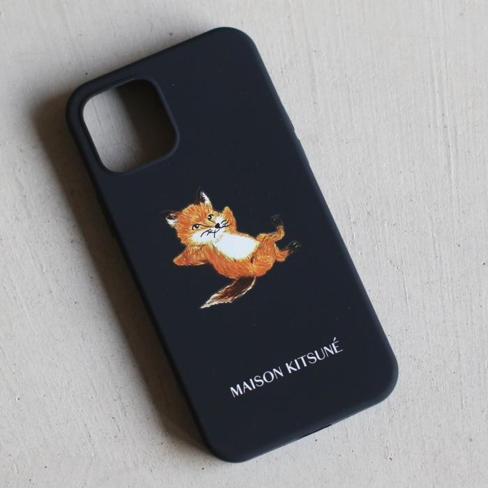 メゾンキツネ iPhoneケース MAISON KITSUNE チラックスiPhoneケース CHILLAX FOX IPHONE CASE クリア/ダークネイビー 2色展開　iPhone 12/12Pro対応｜charger｜03