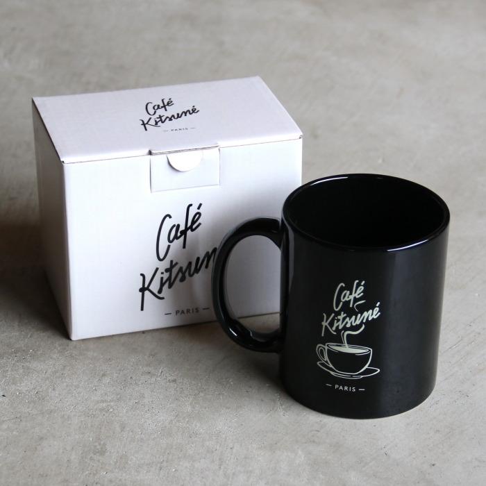 メゾンキツネ 雑貨 マグカップ おしゃれ MAISON KITSUNE カフェ キツネ コーヒー マグ CAFE KITSUNE COFFEE MUG ブラック BLACK 2024春夏新作｜charger｜06