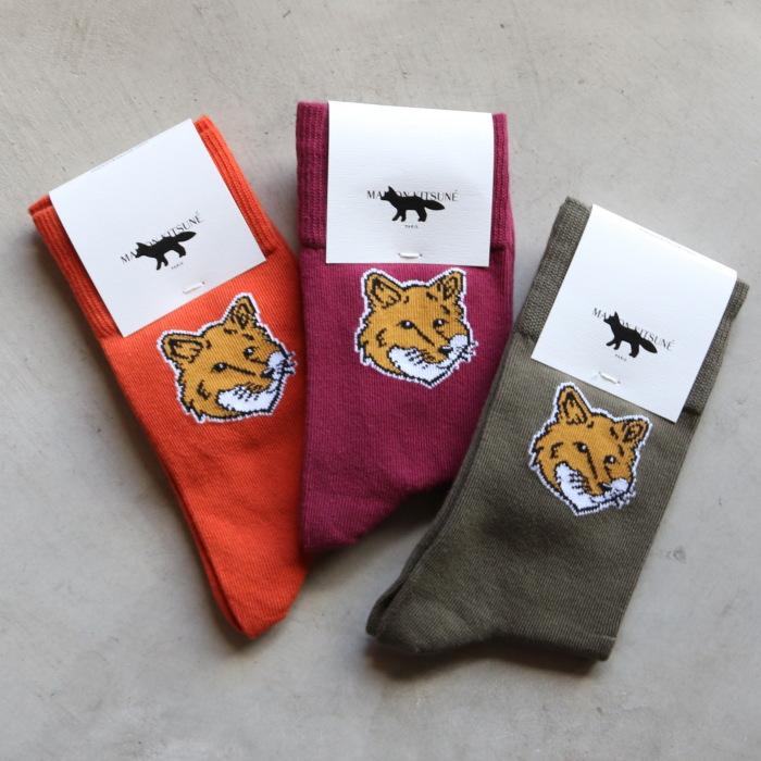 MAISON KITSUNE メゾンキツネ 靴下 フォックスヘッドソックス MAISON KITSUNE メゾンキツネ 靴下 フォックスヘッドソックス
