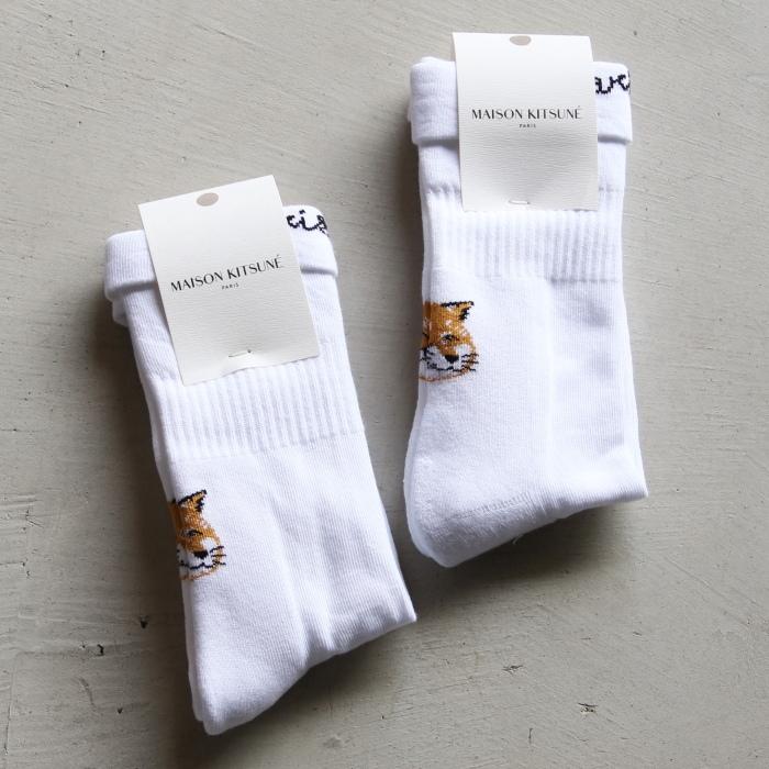 メゾンキツネ 靴下 Maison Kitsune フォックスヘッドスポーティーソックス Fox Head Lapel Sporty Socks ホワイト White メンズ レディース 21春夏新作 Kur Charger Web Store 通販 Yahoo ショッピング