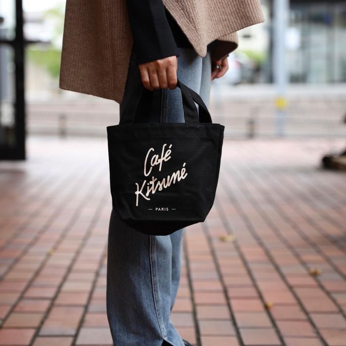 キナリ・ベージュ CAFE KITSUNE TOTE ブラック ミニ 男女兼用 通販 Cafe Kitsune (U)CAFE KITSUNE MINI TOTE