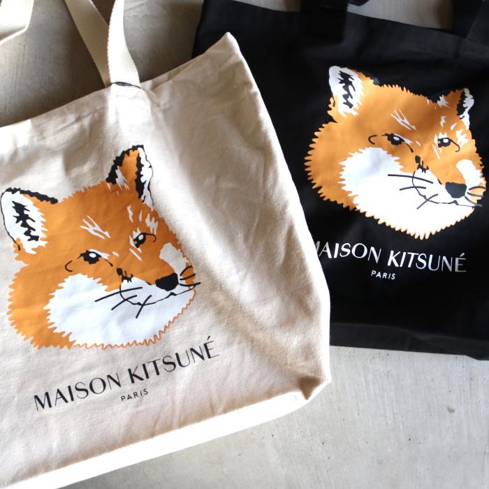 MAISON KITSUNE メゾンキツネ トートバッグ フォックス ヘッド MAISON KITSUNE メゾンキツネ トートバッグ フォックス ヘッド