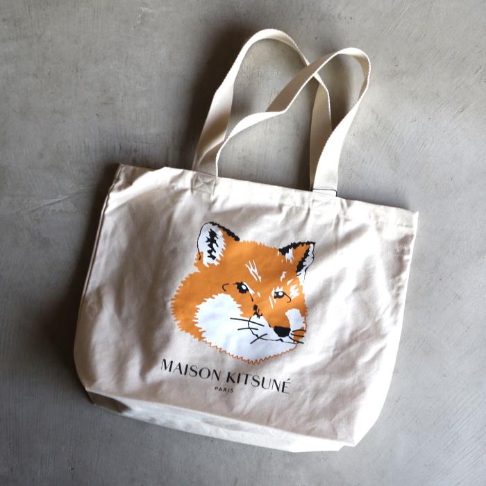 MAISON KITSUNE メゾンキツネ トートバッグ フォックス ヘッド MAISON KITSUNE メゾンキツネ トートバッグ フォックス ヘッド