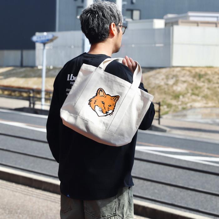 MAISON KITSUNE メゾンキツネ トートバッグ フォックス ヘッド MAISON KITSUNE メゾンキツネ トートバッグ フォックス ヘッド