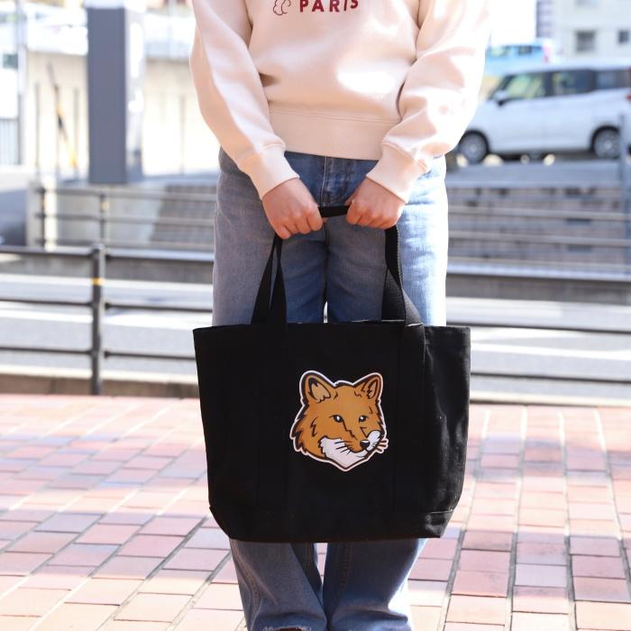 MAISON KITSUNE メゾンキツネ トートバッグ フォックス ヘッド MAISON KITSUNE メゾンキツネ トートバッグ フォックス ヘッド