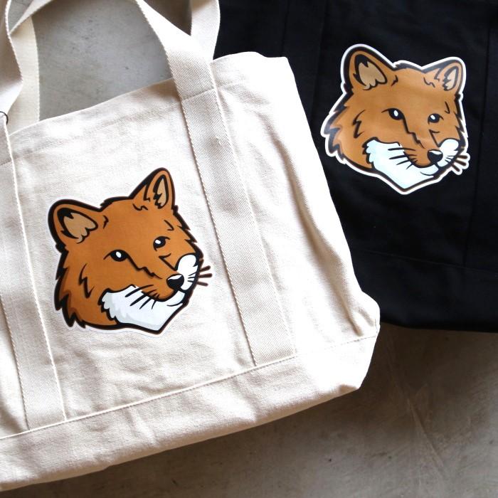MAISON KITSUNE メゾンキツネ トートバッグ フォックス ヘッド MAISON KITSUNE メゾンキツネ トートバッグ フォックス ヘッド