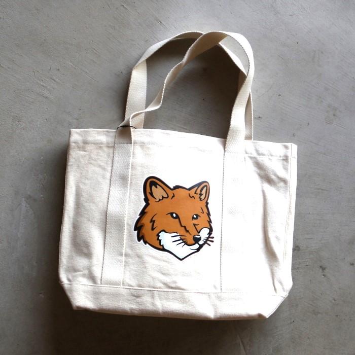 MAISON KITSUNE メゾンキツネ トートバッグ フォックス ヘッド MAISON KITSUNE メゾンキツネ トートバッグ フォックス ヘッド