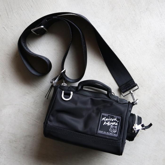 メゾンキツネ バッグ MAISON KITSUNE ナイロン ミニ ダッフル バッグ  