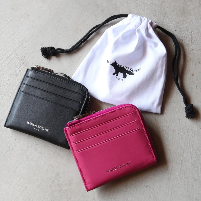 MAISON KITSUNE メゾンキツネ カードケース レザー ジップ MAISON KITSUNE メゾンキツネ カードケース レザー ジップ