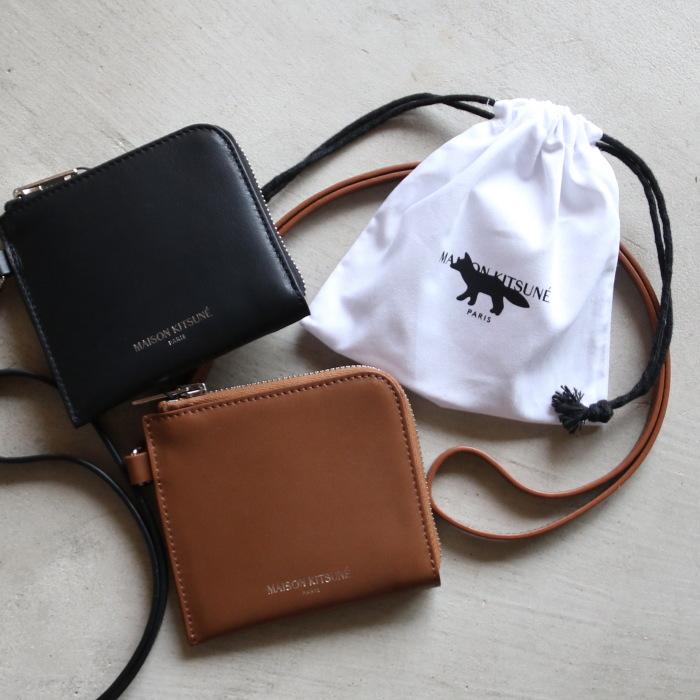 MAISON KITSUNE メゾンキツネ ポーチ レザー ネック コイン 専用 MAISON KITSUNE メゾンキツネ ポーチ レザー ネック コイン 専用