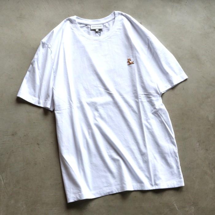 メゾンキツネ ユニセックス Tシャツ MAISON KITSUNE チラックス フォクス パッチ Tシャツ  ホワイト/ブラック 2色展開 2024春夏新作｜charger｜02