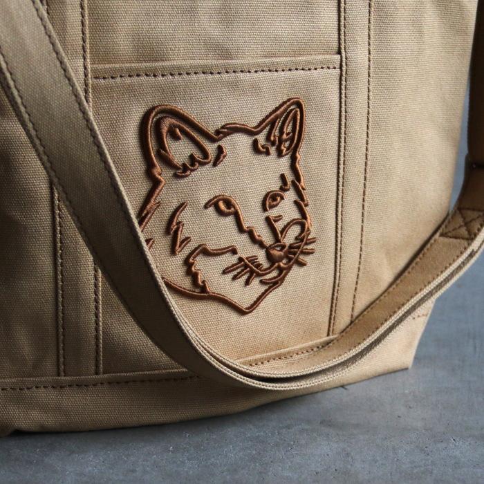 MAISON KITSUNE メゾンキツネ バッグ フォックス ヘッド トート MAISON KITSUNE メゾンキツネ バッグ フォックス ヘッド トート