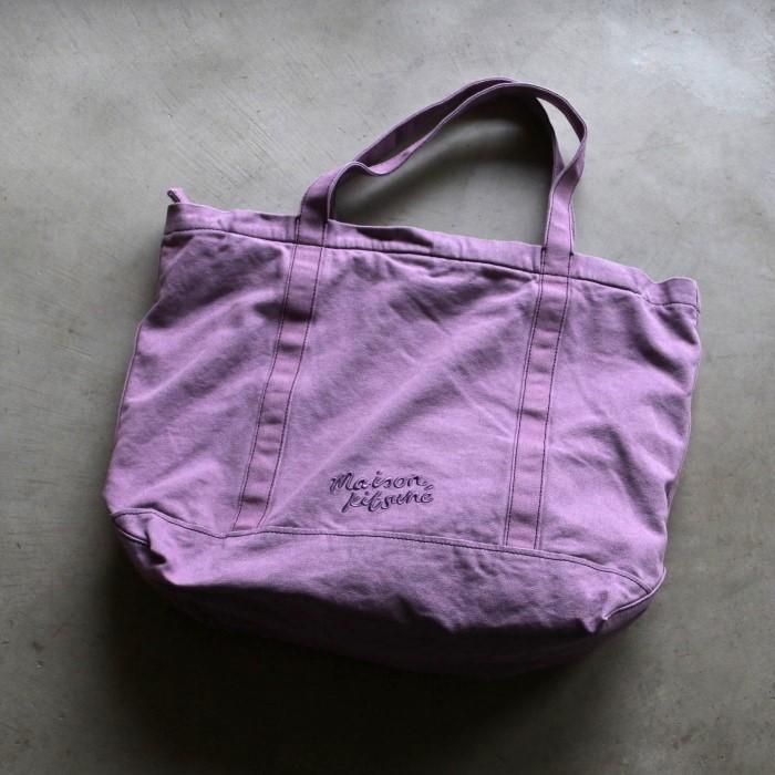 メゾンキツネ バッグ MAISON KITSUNE フォックス ヘッド ラージ トート バッグ FOX HEAD LARGE TOTE BAG ライラック LILAC 【ラージ】  2024春夏新作｜charger｜10