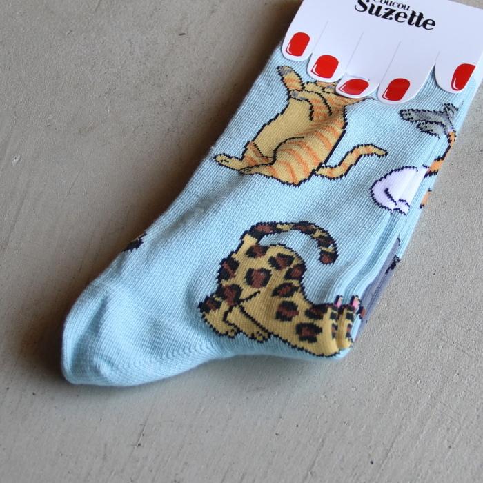 ククシュゼット 正規商品 靴下 レディース かわいい 猫 フランス