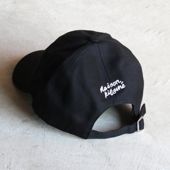 メゾンキツネ キャップ MAISON KITSUNE ラージフォックス ヘッド 6P キャップ LARGE FOX HEAD 6P CAP ブラック BLACK 2024春夏新作｜charger｜03