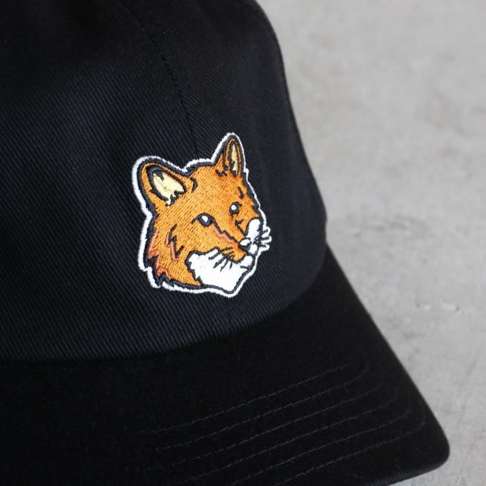 メゾンキツネ キャップ MAISON KITSUNE ラージフォックス ヘッド 6P キャップ LARGE FOX HEAD 6P CAP ブラック BLACK 2024春夏新作｜charger｜04