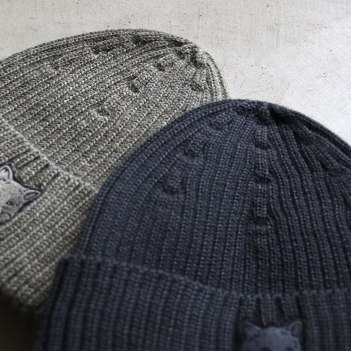 MAISON KITSUNE（メゾン キツネ） ニット帽 ボールド フォックスヘッド