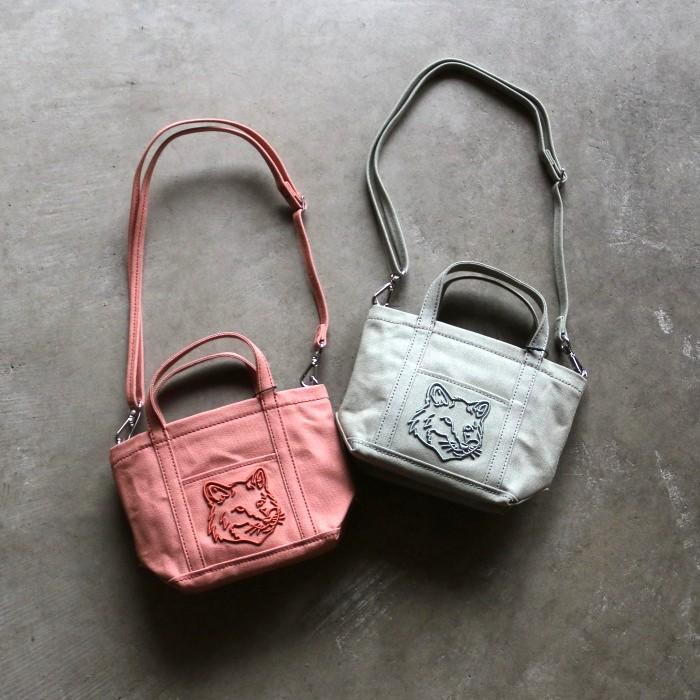 新品タグあり Maison Kitsuné ピンク ミニトートバッグ Maison Kitsuné ピンク ミニトートバッグ - メルカリ