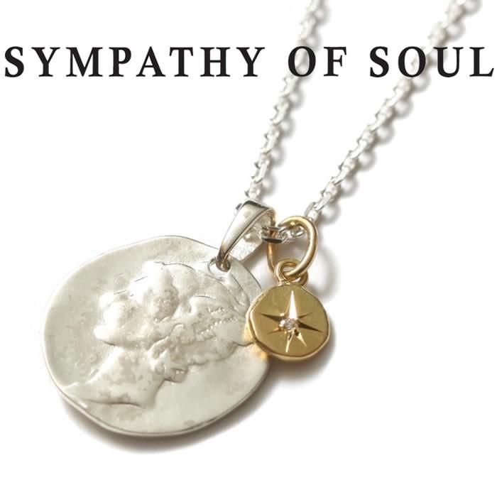 シンパシーオブソウル ネックレス SYMPATHY OF SOUL Liberty Head Necklace Silver K18YG Glory リバティーヘッドネックレス シルバー K18YG グローリー｜charger