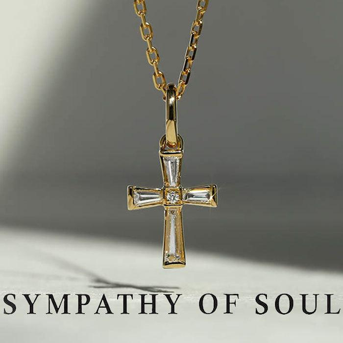 シンパシーオブソウル ネックレス SYMPATHY OF SOUL ホープクロスネックレス K18イエローゴールド ダイヤモンド Hope Cross Necklace  2021クリスマスモデル｜charger