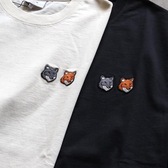MAISON KITSUNE ダブル フォックス Tシャツ M 新品 キツネ MAISON KITSUNE（メゾン キツネ） ユニセックス Tシャツ ダブル