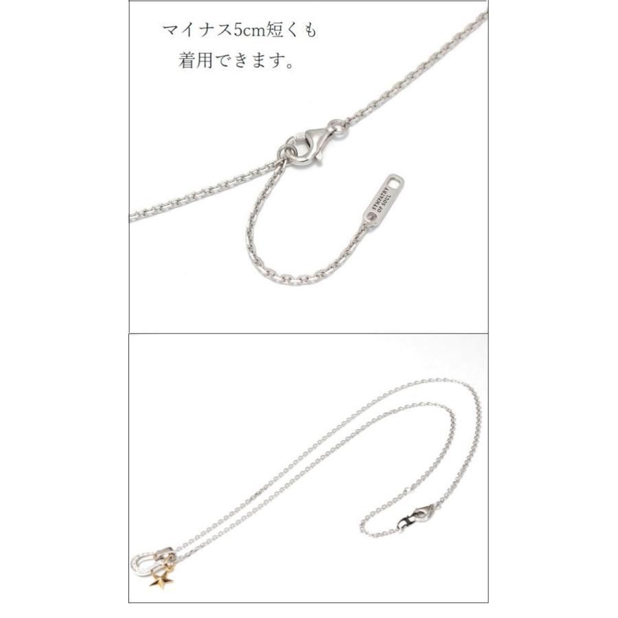 シンパシーオブソウル ネックレス  ホースシュー シルバー ジルコニア スター K18  SYMPATHY OF SOUL Silver Clear CZ Horseshoe × Star × Square Chain 1.6mm｜charger｜06