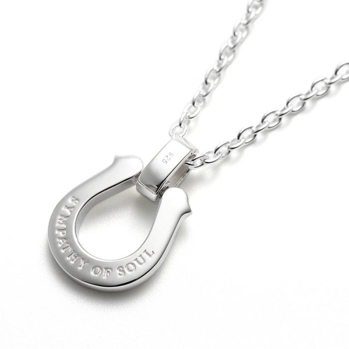 【P2302SC1208NH】シンパシーオブソウル ユニセックス ネックレス SYMPATHY OF SOUL 【L】Large Horseshoe Pendant Silver × 2.1mm Azuki Chain Silverの画像