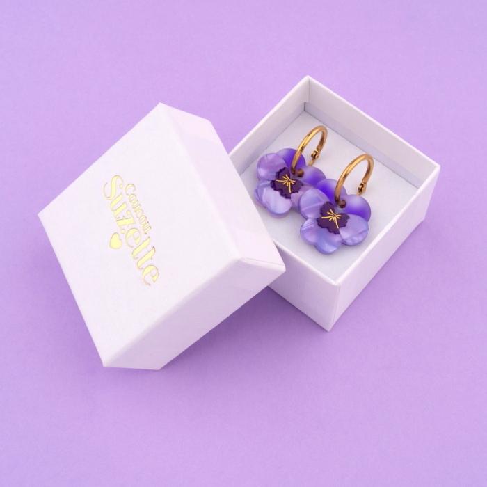 ククシュゼット 正規商品 ピアス レディース 両耳用 花 フランス