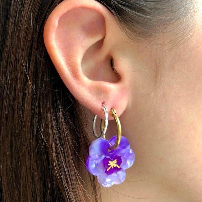 ククシュゼット 正規商品 ピアス レディース 両耳用 花 フランス