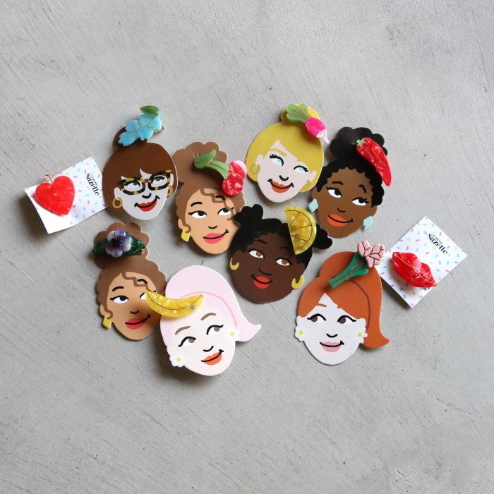 ククシュゼット 正規商品 ヘアアクセ クリップ ピン かわいい 個性的 Coucou Suzette 唐辛子 チリペッパー ヘア クリップ