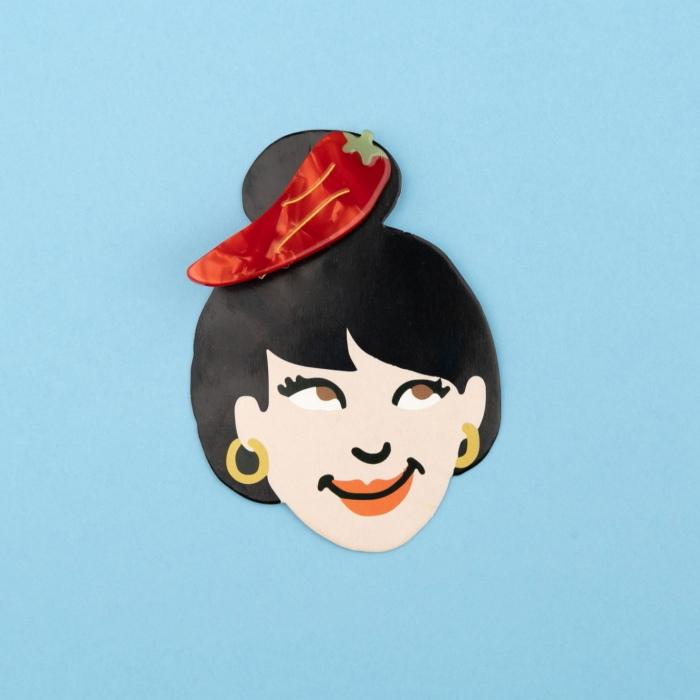 ククシュゼット 正規商品 ヘアアクセ クリップ ピン かわいい 個性的 Coucou Suzette チリペッパー ヘア クリップ