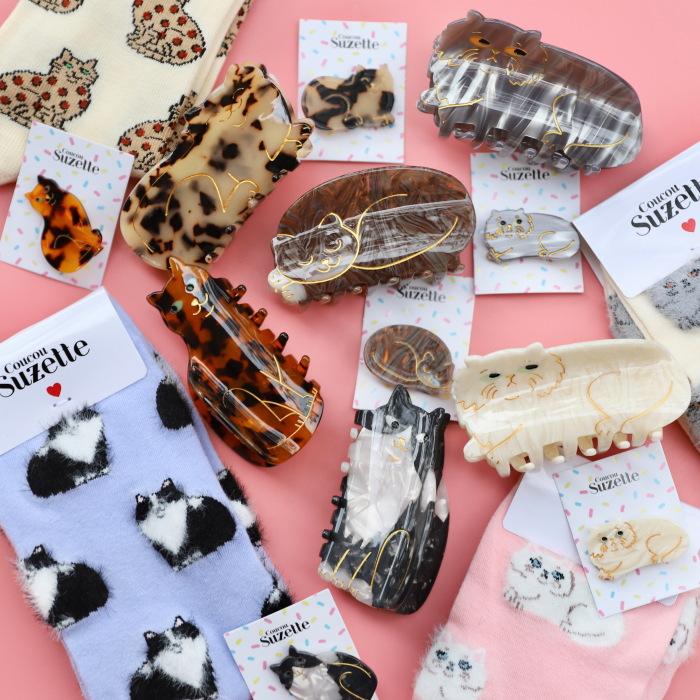 ククシュゼット 正規商品 ヘア アクセ クリップ 猫 かわいい ギフト