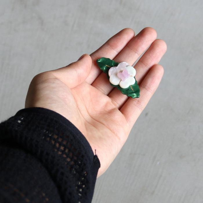 Lacy Pansy クリップ　セット ククシュゼット 正規商品 ヘアアクセ クリップ ピン ヘアピン 花