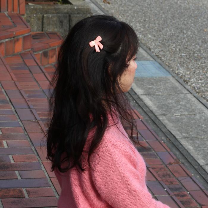ククシュゼット 正規商品 ヘア アクセ クリップ かわいい リボン