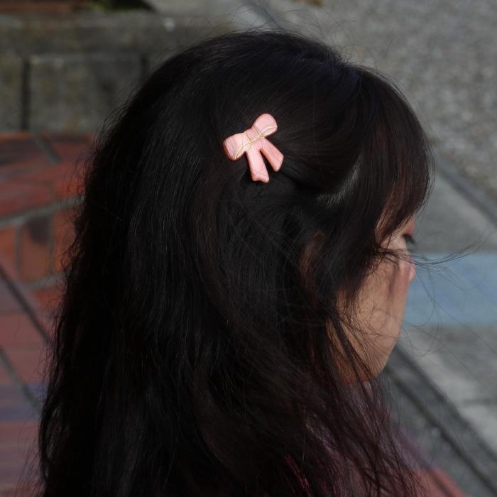 ククシュゼット 正規商品 ヘア アクセ クリップ かわいい リボン