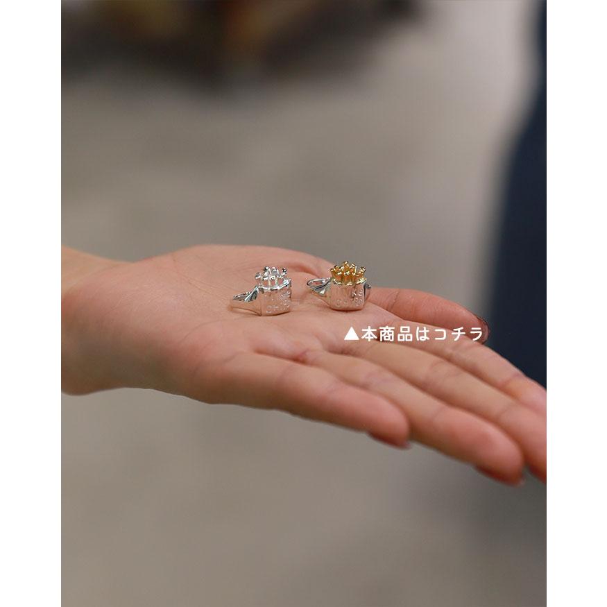 Poly Things 正規取扱 ポリーシングス リング アクセサリー ギフト チップス ポテト リング  I Like Chips Ring シルバー×ゴールド Silver×Goldの画像