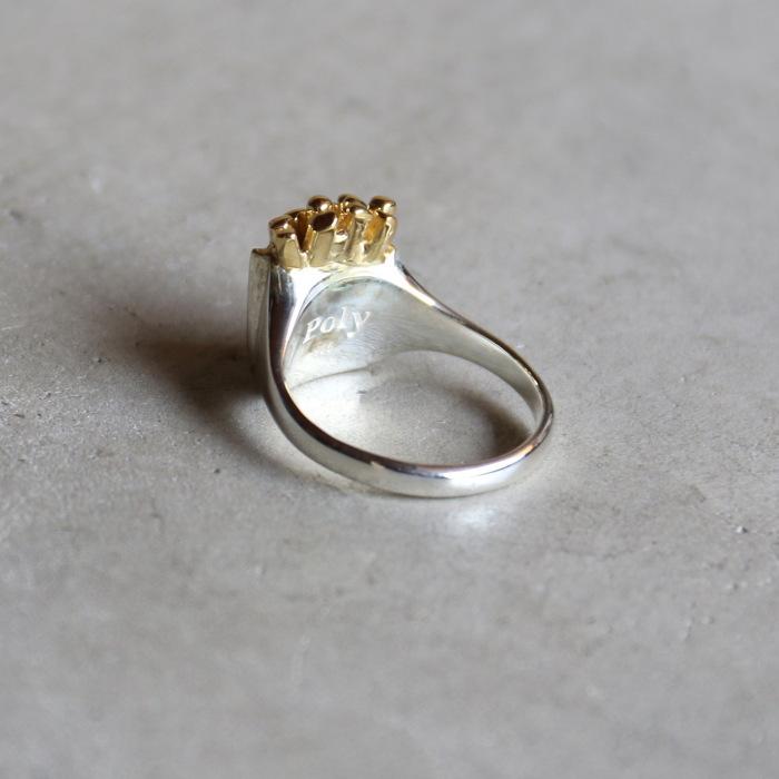 Poly Things 正規取扱 ポリーシングス リング アクセサリー ギフト チップス ポテト リング  I Like Chips Ring シルバー×ゴールド Silver×Goldの画像