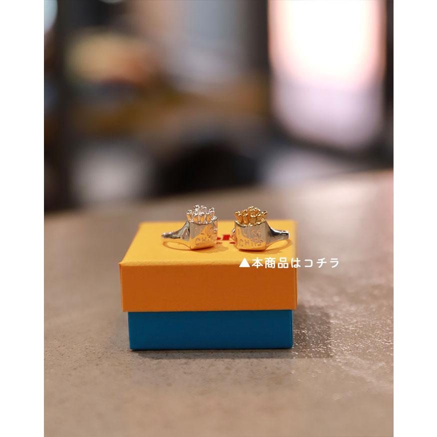 Poly Things 正規取扱 ポリーシングス リング アクセサリー ギフト チップス ポテト リング  I Like Chips Ring シルバー×ゴールド Silver×Goldの画像