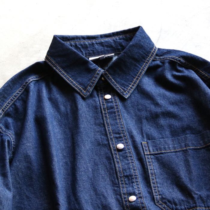 MAISON KITSUNE（メゾン キツネ） シャツ オーバーサイズ デニム