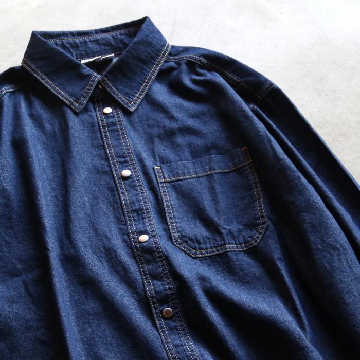 MAISON KITSUNE（メゾン キツネ） シャツ オーバーサイズ デニム