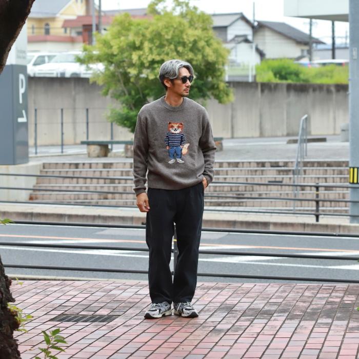 メゾンキツネ ドレスドフォックスインターシャ ジャンパー ニット 2024 MAISON KITSUNEドレスドフォックスインターシャウールジャンパー