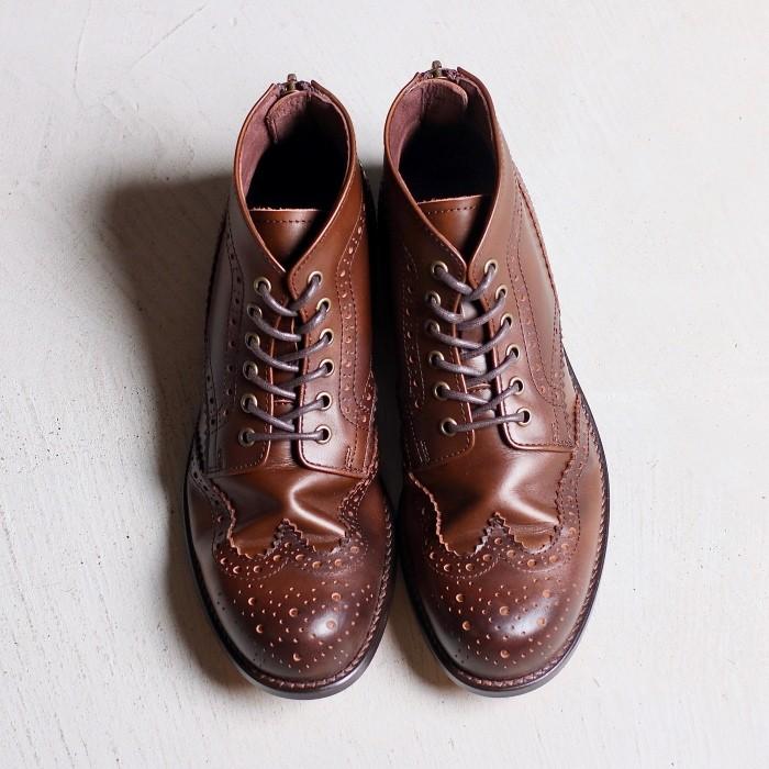 PADRONE パドローネ ウィングチップブーツ BACK ZIP BOOTS