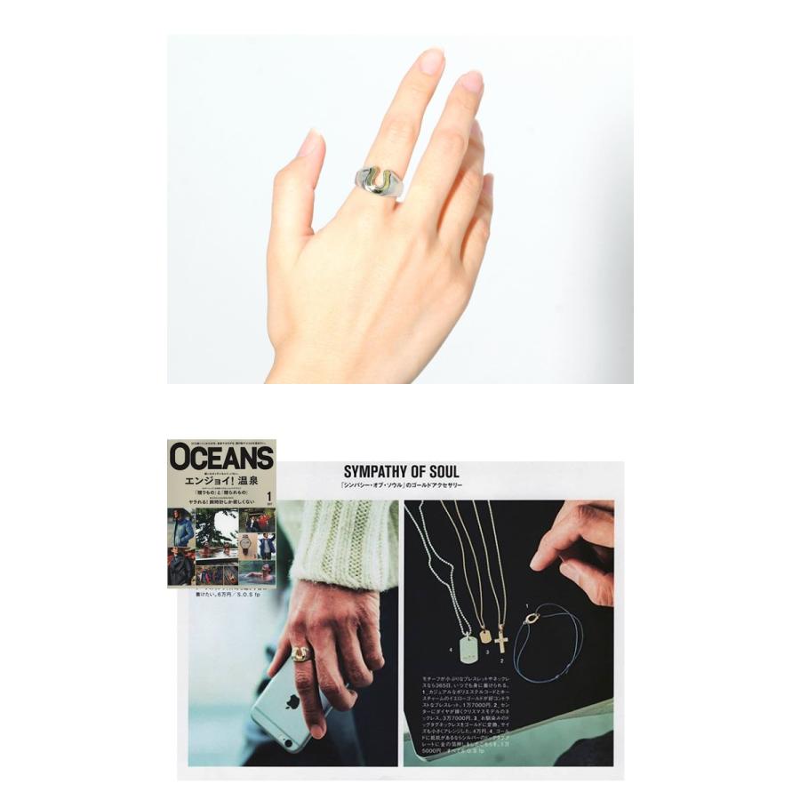 SYMPATHY OF SOUL シンパシーオブソウル Horseshoe Amulet Combination Ring Silver×Brass ホースシューアミュレットコンビネーションリング シルバー 真鍮 SYMPATHY OF SOUL シンパシーオブソウル Horseshoe Amulet Combination Ring Silver×Brass ホースシューアミュレットコンビネーションリング シルバー