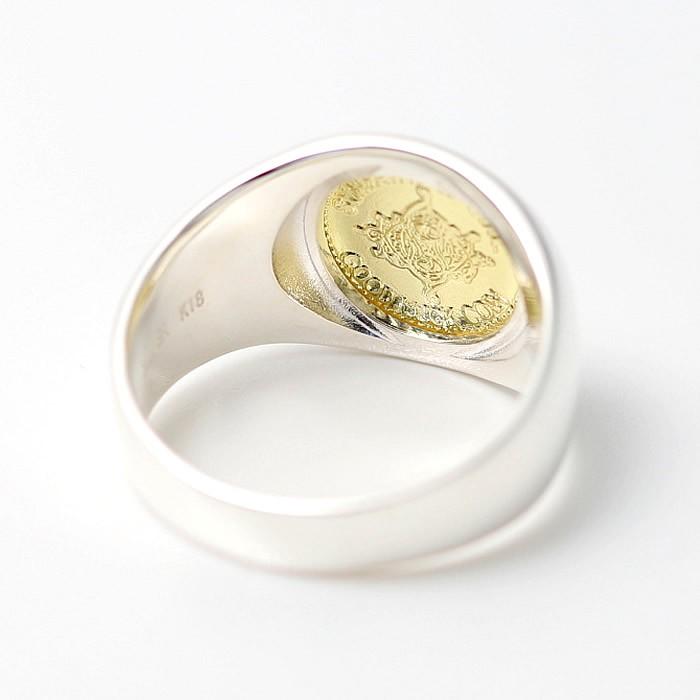 シンパシーオブソウル 指輪 SYMPATHY OF SOUL Classic Coin Ring Good Luck Silver K18Yellow Gold クラシック コイン リング グッドラック シルバー K18YG｜charger｜05