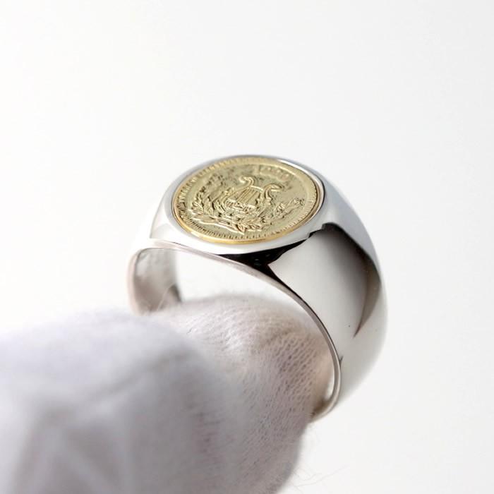 シンパシーオブソウル 指輪 SYMPATHY OF SOUL Classic Coin Ring Good Luck Silver K18Yellow Gold クラシック コイン リング グッドラック シルバー K18YG｜charger｜07