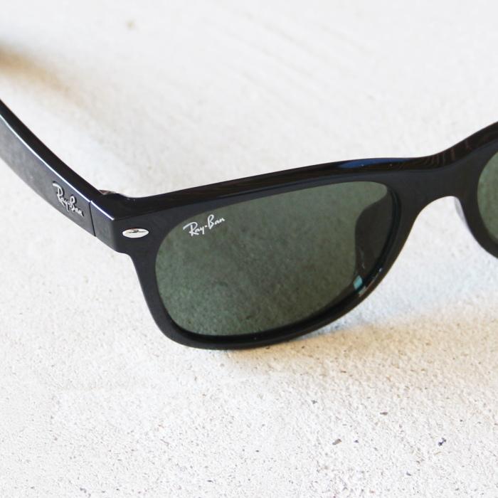 Ray-Ban New Wayfarer エボニー G15 美品 Sunglasses Ray-Ban New Wayfarer Black G15 RB2132 622/30 52-18