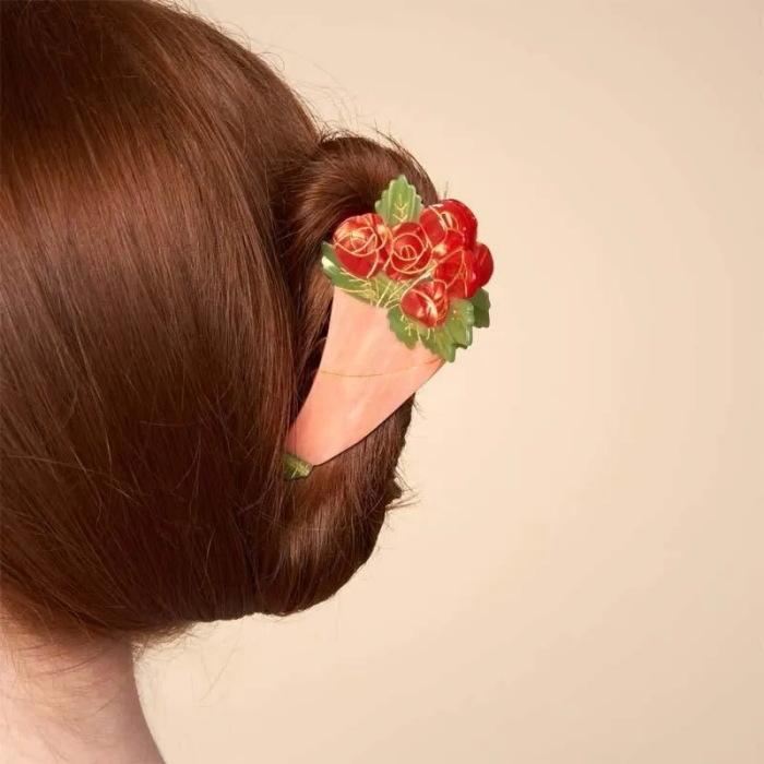 ククシュゼット 正規商品 ヘア アクセ クリップ かわいい 花 ギフト