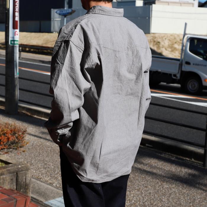 ROTTWEILER（ロットワイラー） 長袖 シャツ グレー デニム シャツ R9