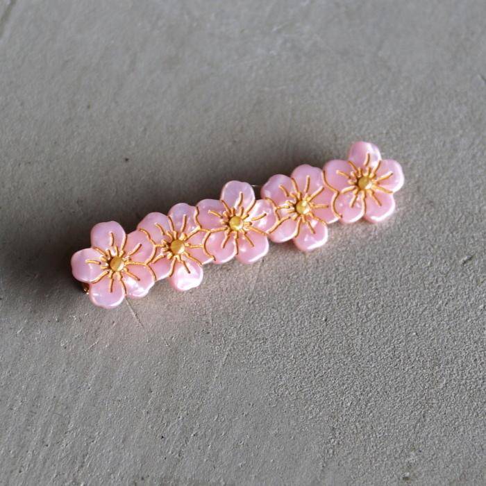 ククシュゼット 正規商品 ヘアアクセ クリップ ピン ヘアピン 桜 花