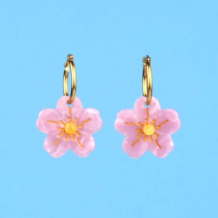 ククシュゼット 正規商品 ピアス レディース 両耳用 桜 花 かわいい